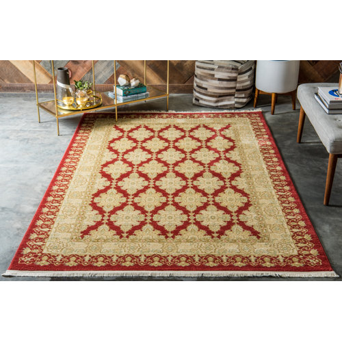 Charlton Home® Moore Oriental Red/ Beige Area Rug & Reviews Wayfair